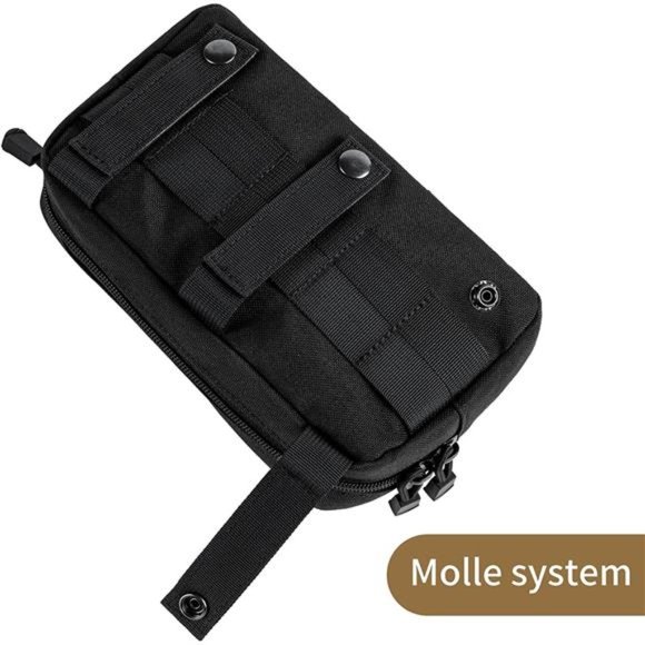 Molle Admin Pouch, EDC Utility Tool Pouch with 1*Tactical Gear Clip and 1*Patch - Picture 5 of 7
